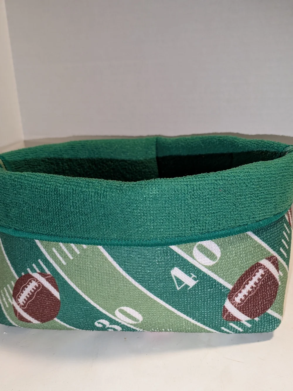 Green Football Field Storage Basket